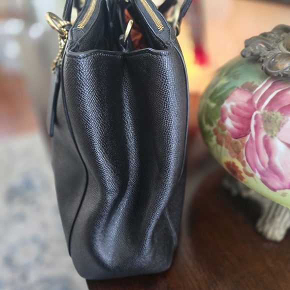 Coach Black Leather Tote Bag - Picture 2 of 11